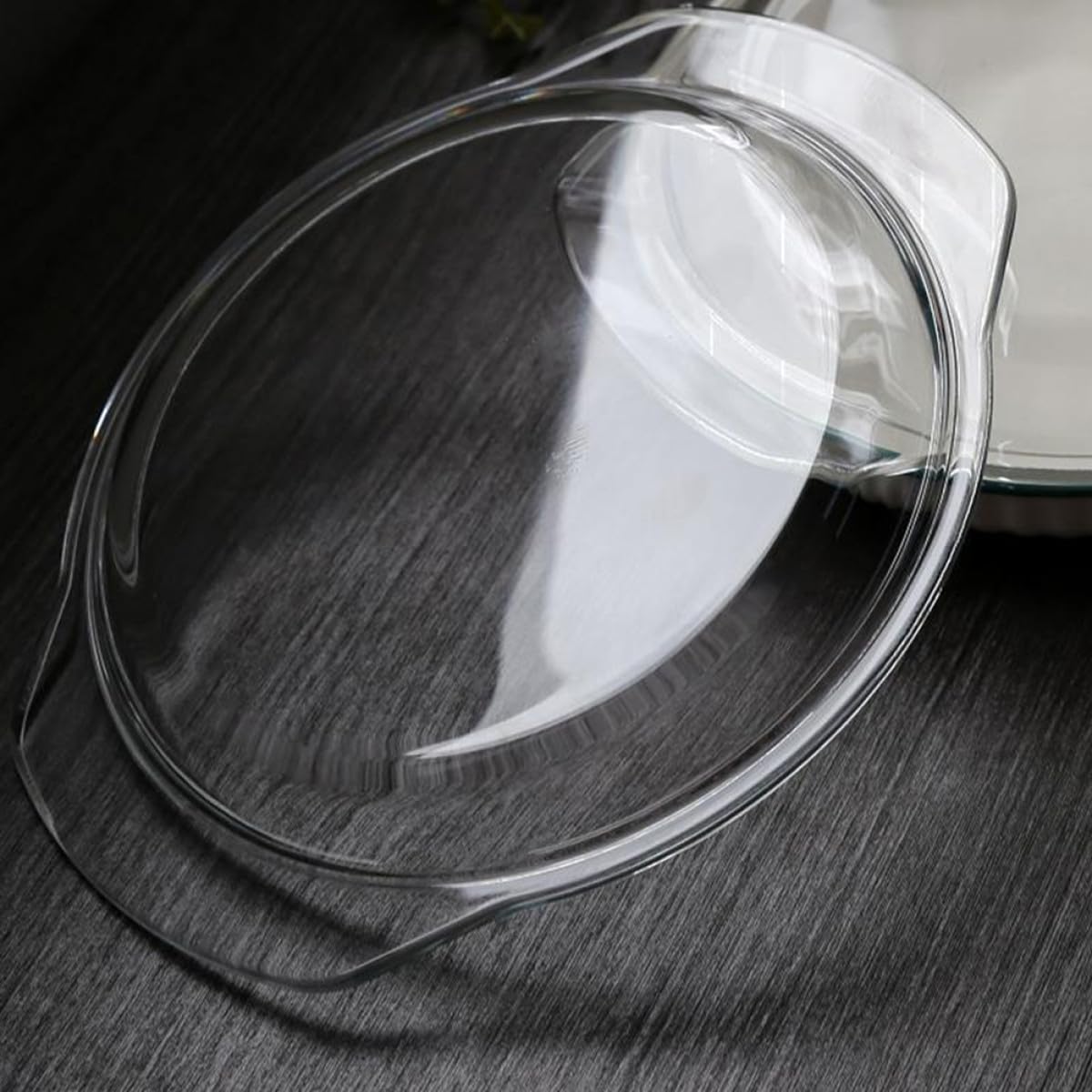 FOMIYES Hitzebeständige Mikrowellenabdeckung mit Dampfgarfunktion aus Glas 2 Stück Spülmaschinenfest Transparenter Spritzschutzdeckel 17,8cm für Mikrowelle und Backofen