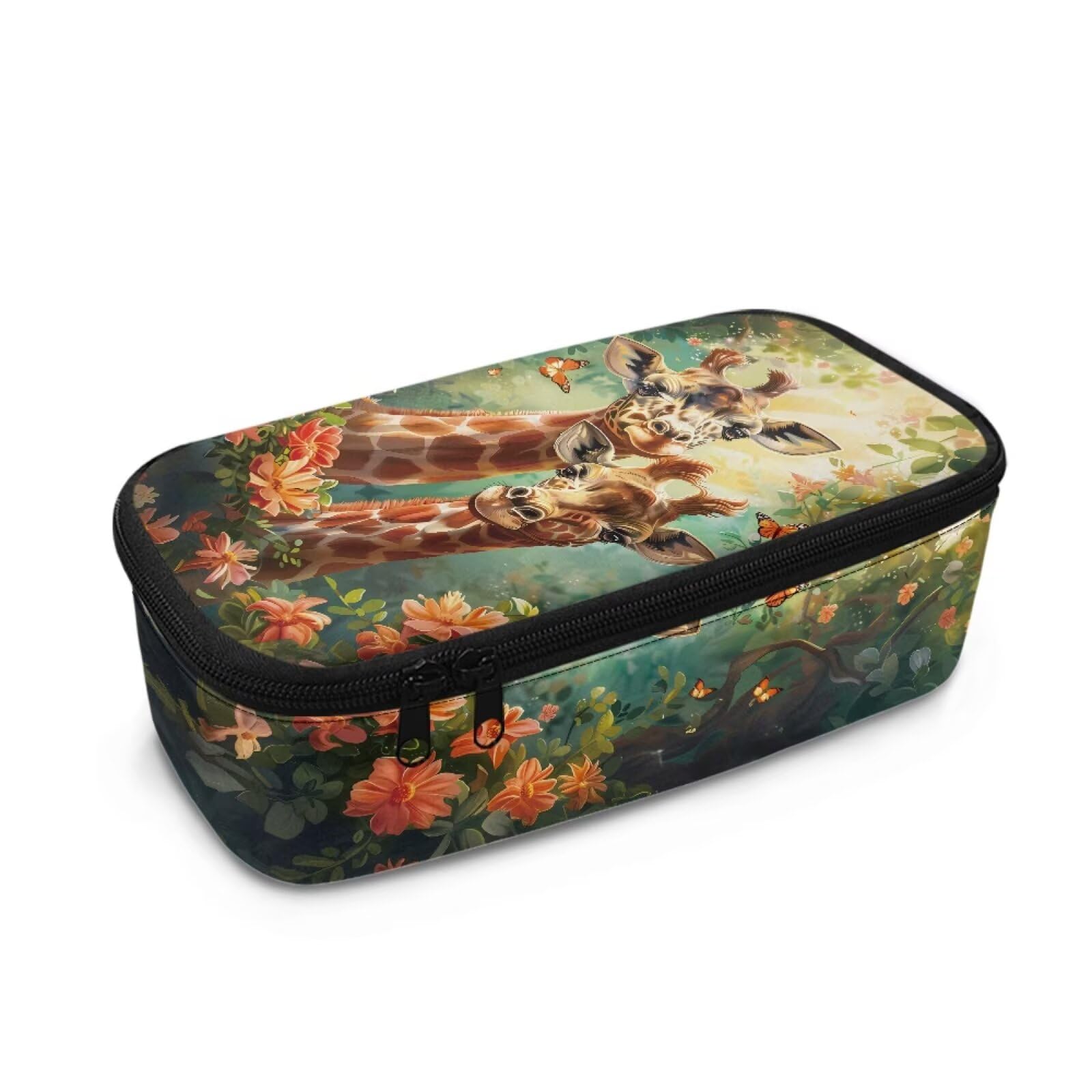 Dngkaoje Cute Animal Giraffe Pencil Case for Boys Girls,Big Storage Pencil Cases Pencil Bag Pouch Pen Case Makeup Bag Office Stationery Organizer for Teen Middle High School Students Adults