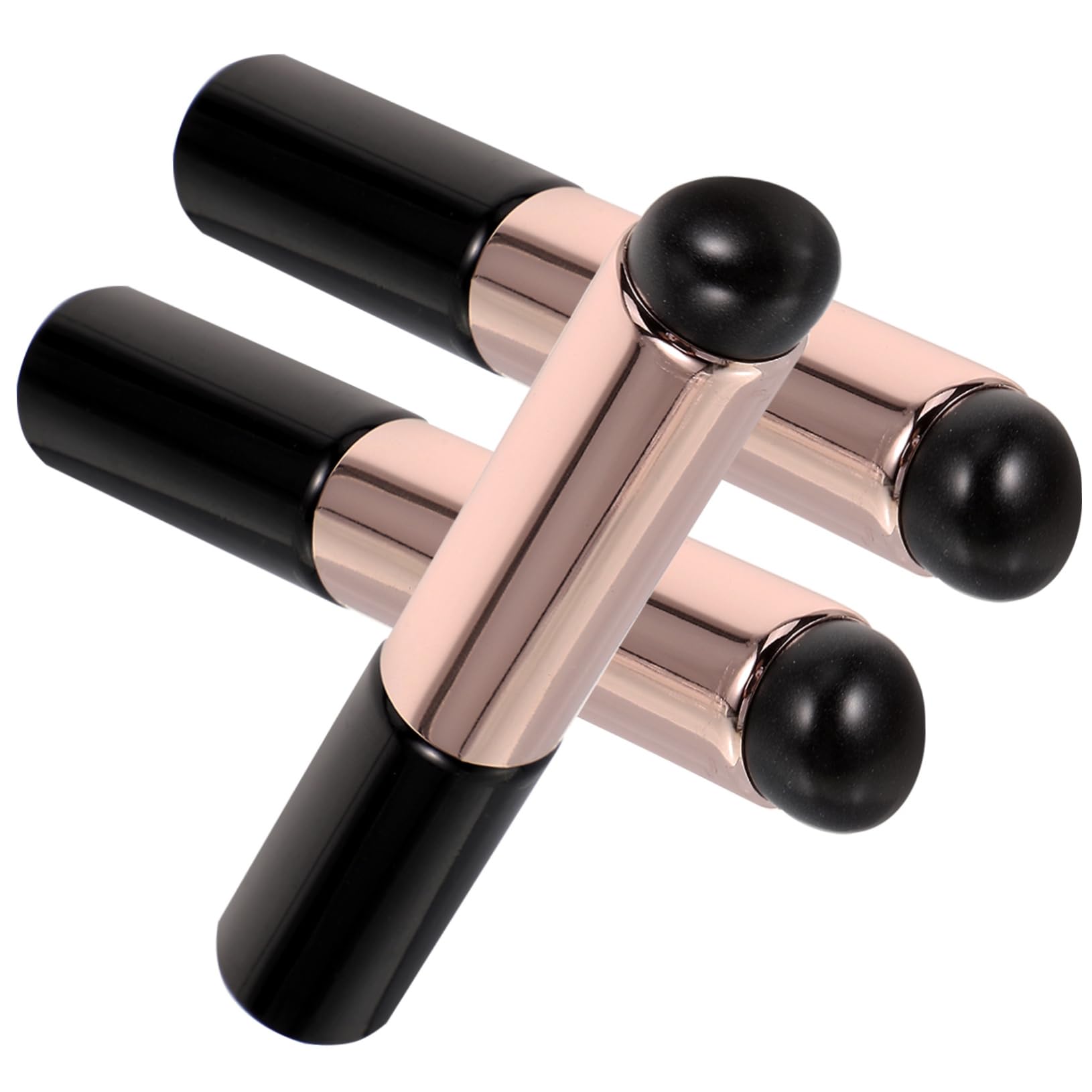 BELLIFFY Universal Lip Applicator for Lipstick Lip Cream Silicone Lip Makeup Brush Tool 3 Pcs Black for Home or Cosmetics Store
