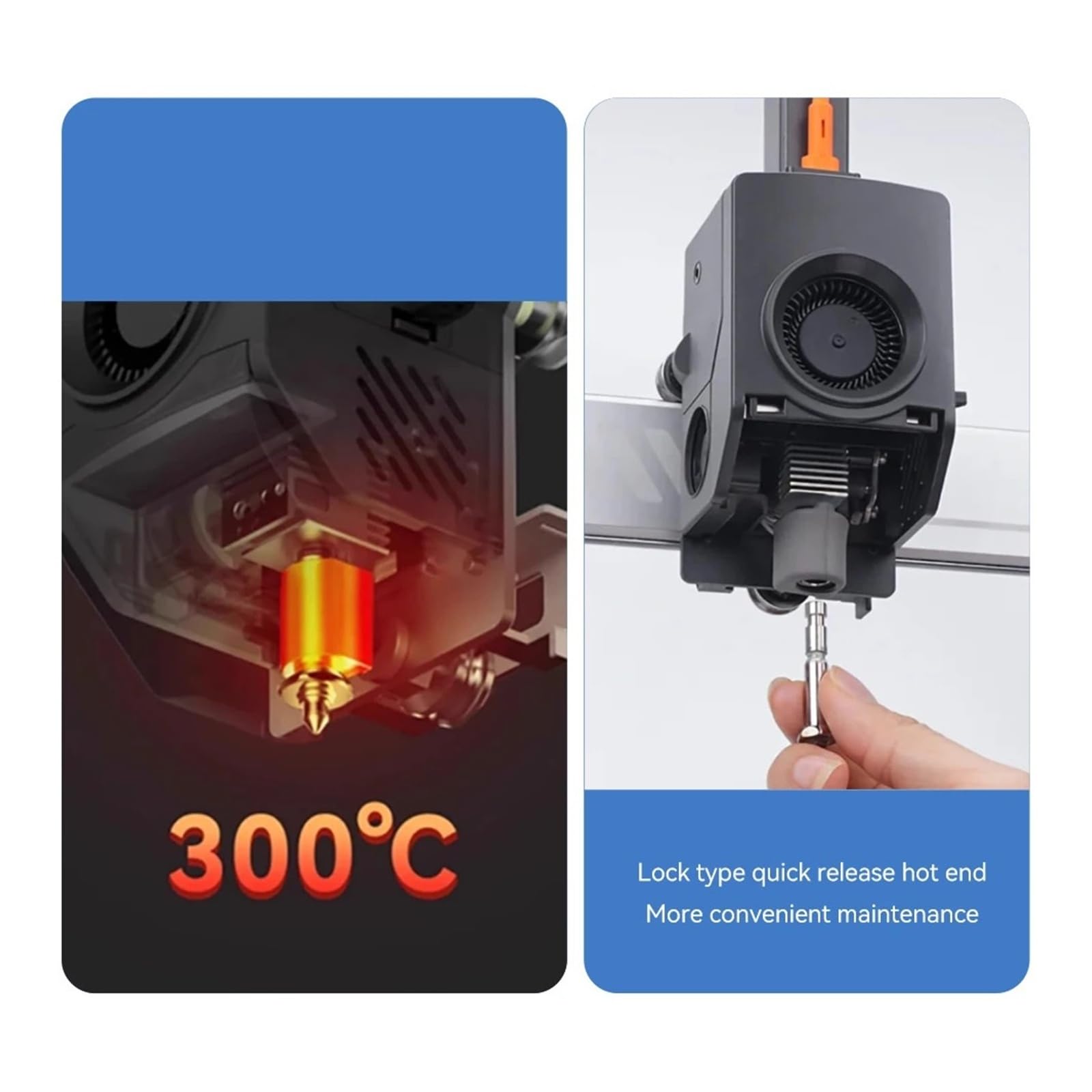 Compatible con Anycubic, kit de boquillas 0,4-0,8 mm Kobra 3 Max | Cambio rápido, acero endurecido, 0,4/0,6/0,8 mm, for Kobra 3 Max/Combo, duradero(1PC 0.8 Nozzle)