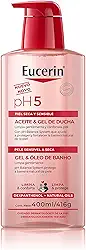 Eucerin PH5 Gel e Óleo de Banho 400ml - Limpa gentilmente e protege a barreira natural da pele