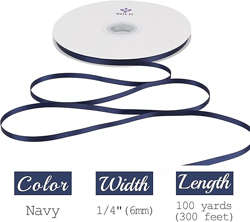 Vista 1020 de MEEDEE Orange Satin Ribbon - 1.5 inch Double Faced Satin Ribbon, 50 Yards - Neon Tangerine - For Christmas, Thanksgiving, Halloween, Weddings