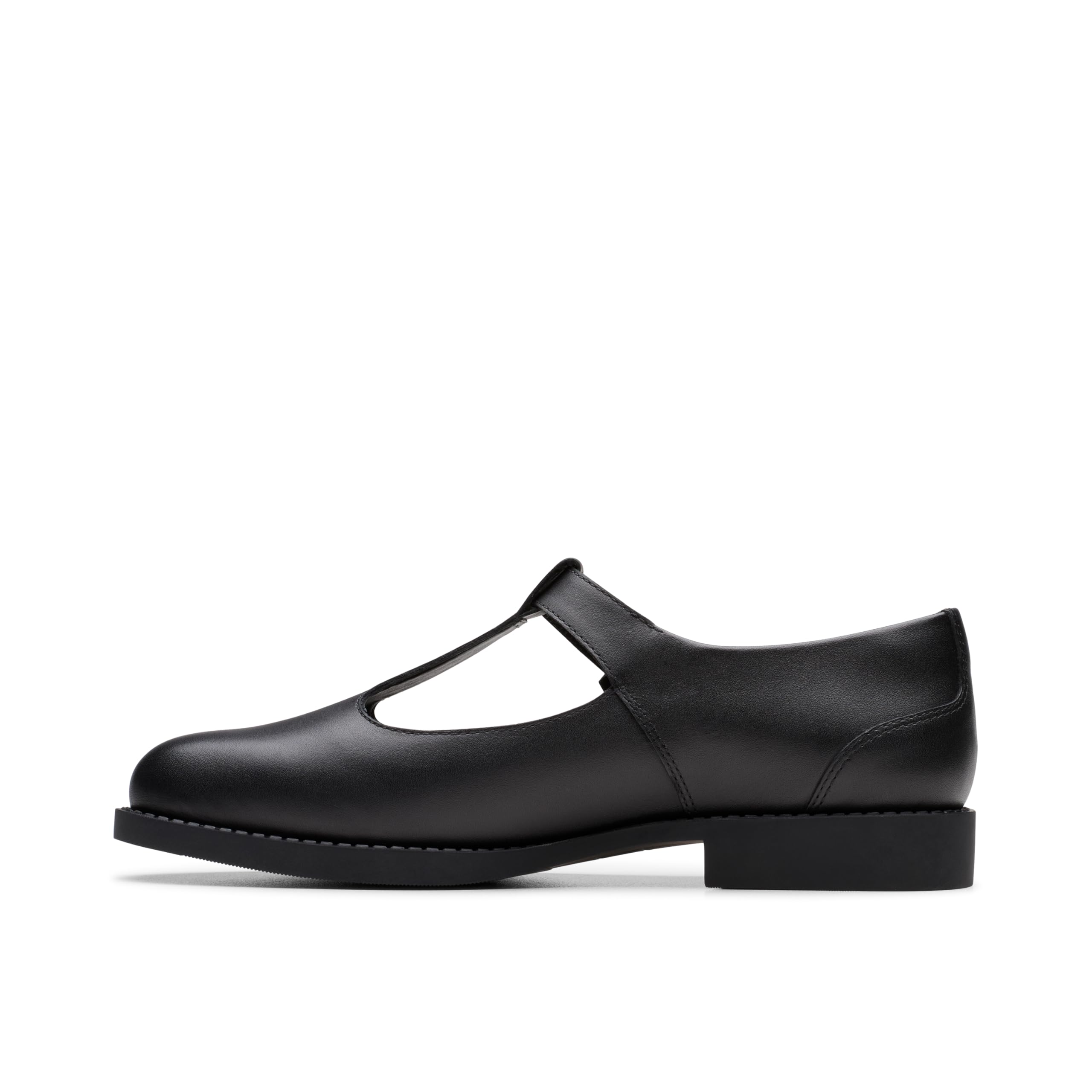 Clarks Tapa Hope Y. Childrens Black Leather, 6.5