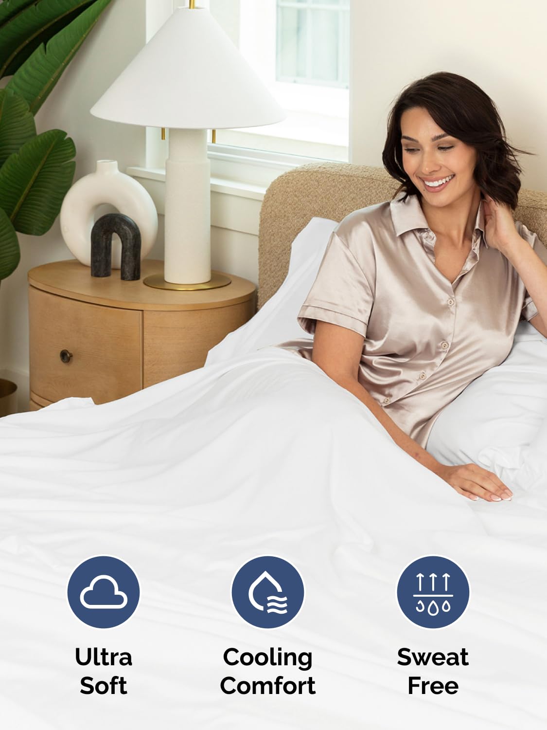 White 4 Piece Queen Sheet Set I32361