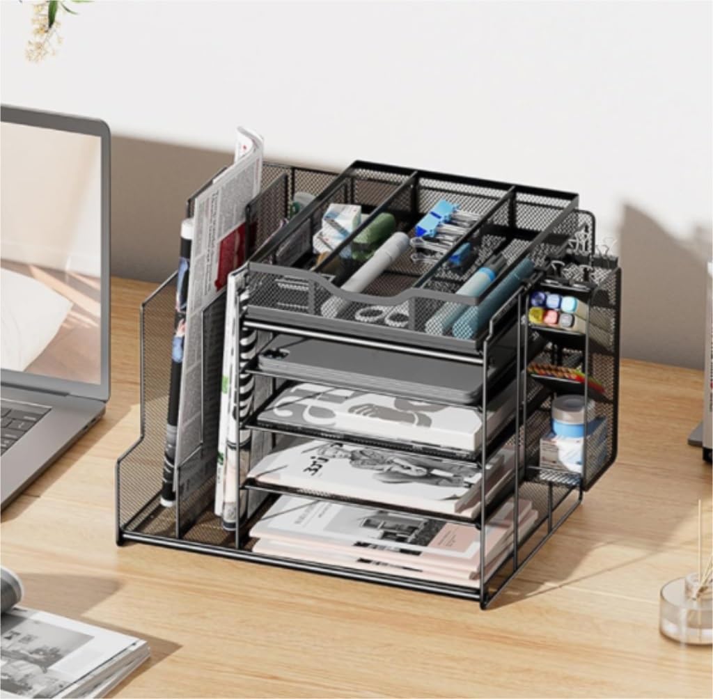Organizzatore Scrivania Organizer da scrivania e Accessori con cassetti per Forniture per Ufficio Contenitore per Documenti Ufficio