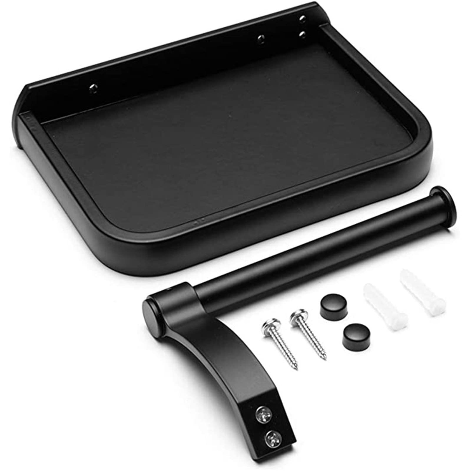 Paper Towel Holders Free Punch Paper Roll Rack Kitchen Towel Bathroom Toilet for Kitchen Bathroom and Toilet(Noir)
