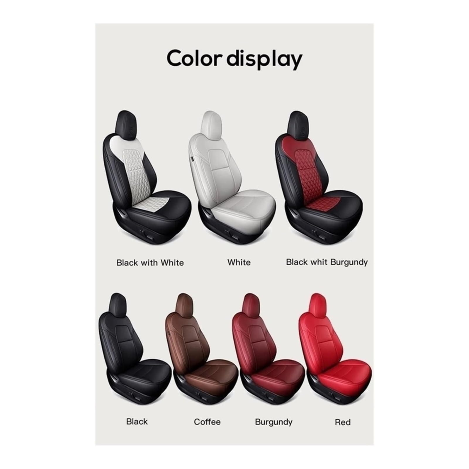 Für Model 3 Für Y 360 Grad Voll Abgedeckt Custom Auto Sitz Abdeckung Set Kissen Schutz Autositzbezüge(5pcs Coffee Set)
