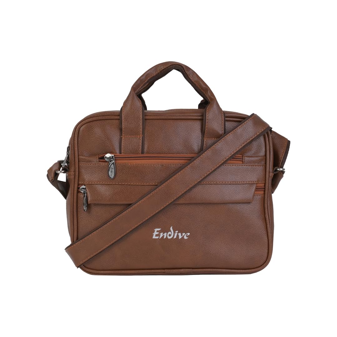 EndiveRampage Elegant Faux Leather Office Messenger File Bag For Men/Women |Supports Laptop, ipad,Mcbook Upto 11 inches.
