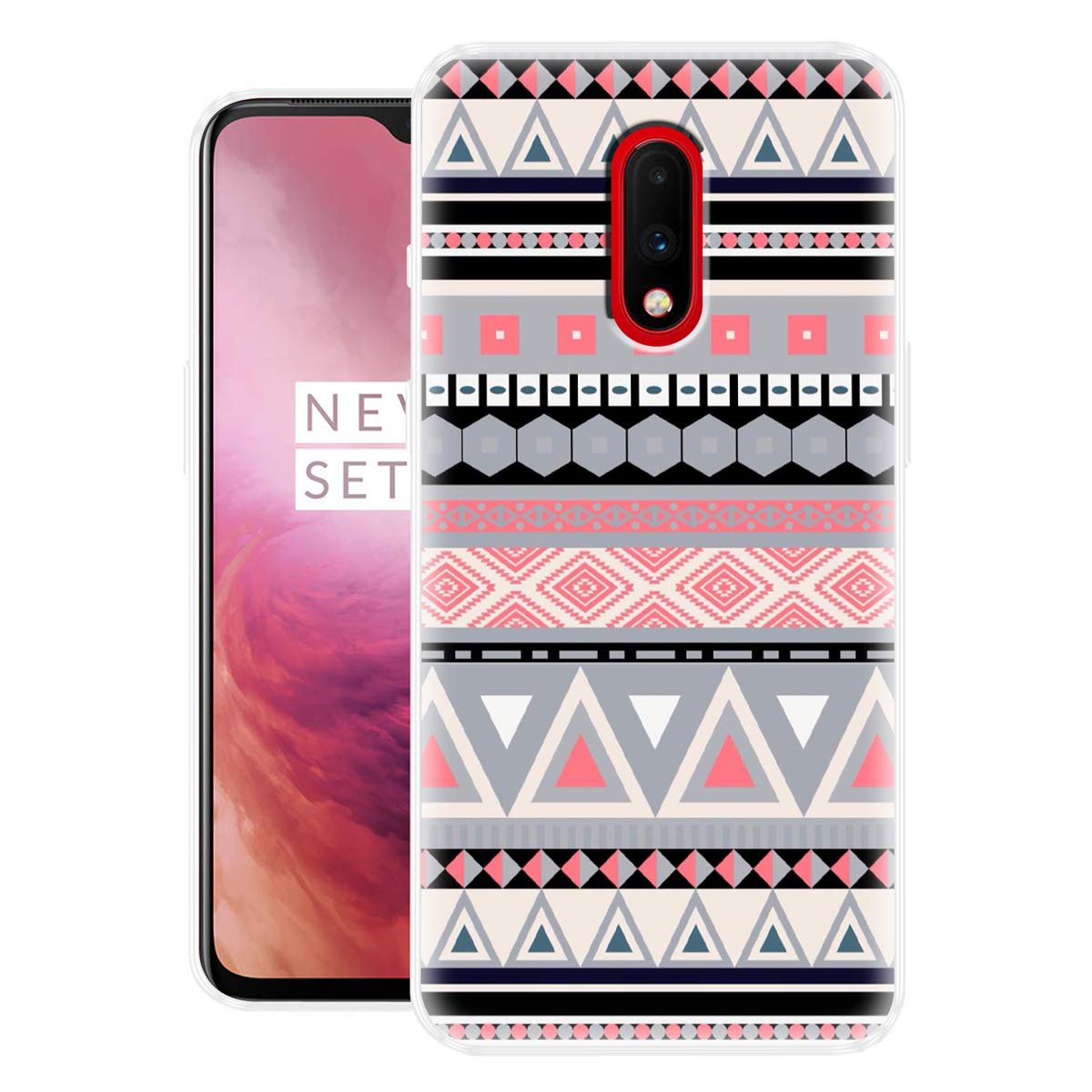 Fashionury Multicolor Pattern Designer Printed Back Cover Case for OnePlus 7 /Soft Silicone TPU Flexible Back Case Cover for Oneplus 7