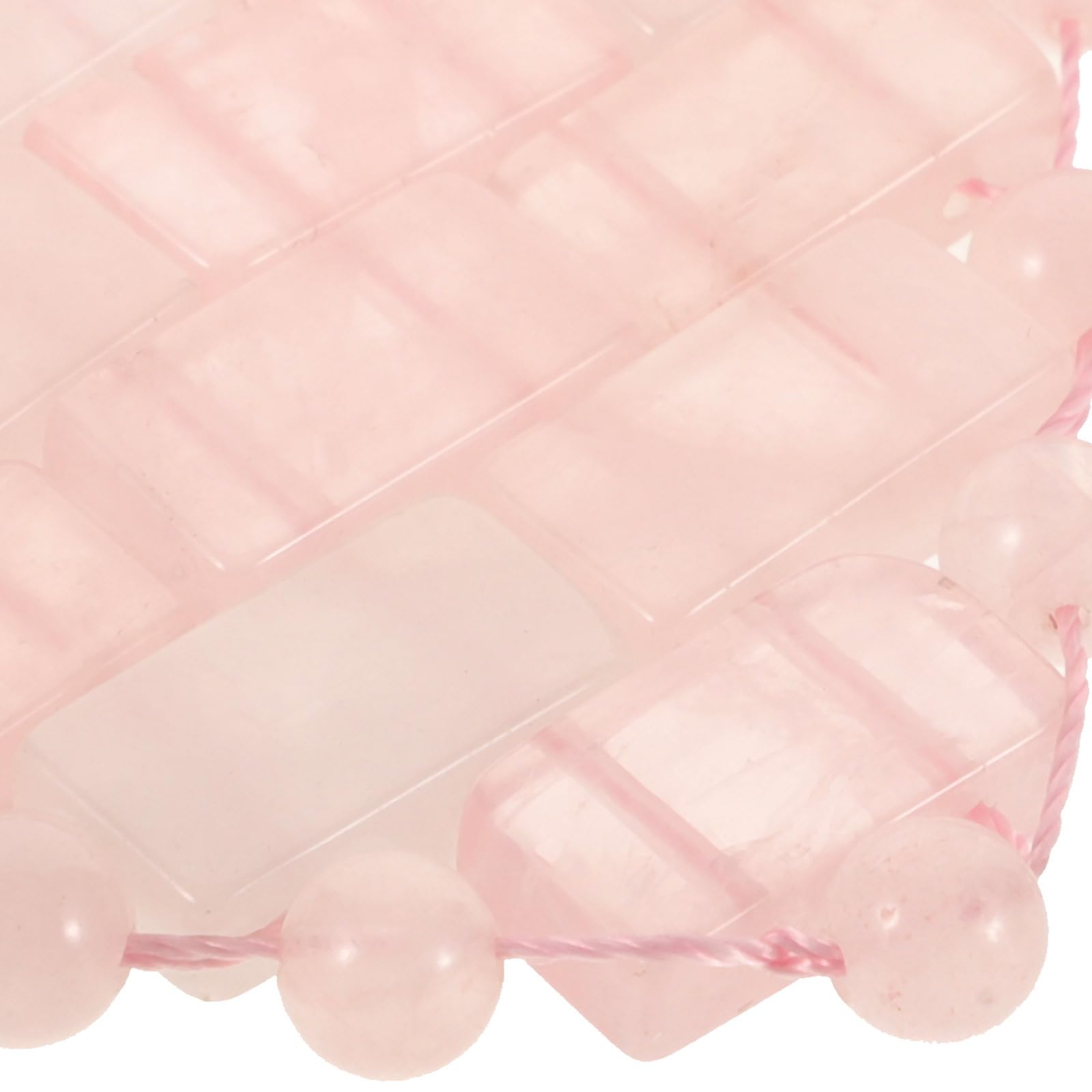 HOMSFOU Maschera Design Semplice e Elegante a Forma di Cuore per Occhi in Pietra Rosa per Massaggio Facciale e Sollievo Affaticamento Occhi