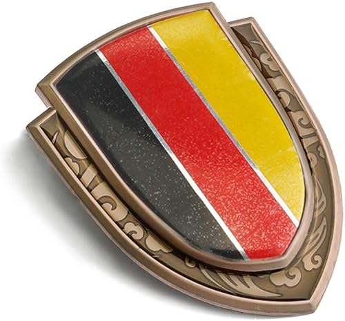 Miniatura 3 de Dancin'feet Emblema de escudo de metal 3D de la bandera nacional modificada para guardabarros laterales del coche, calcomanías para maletero trasero