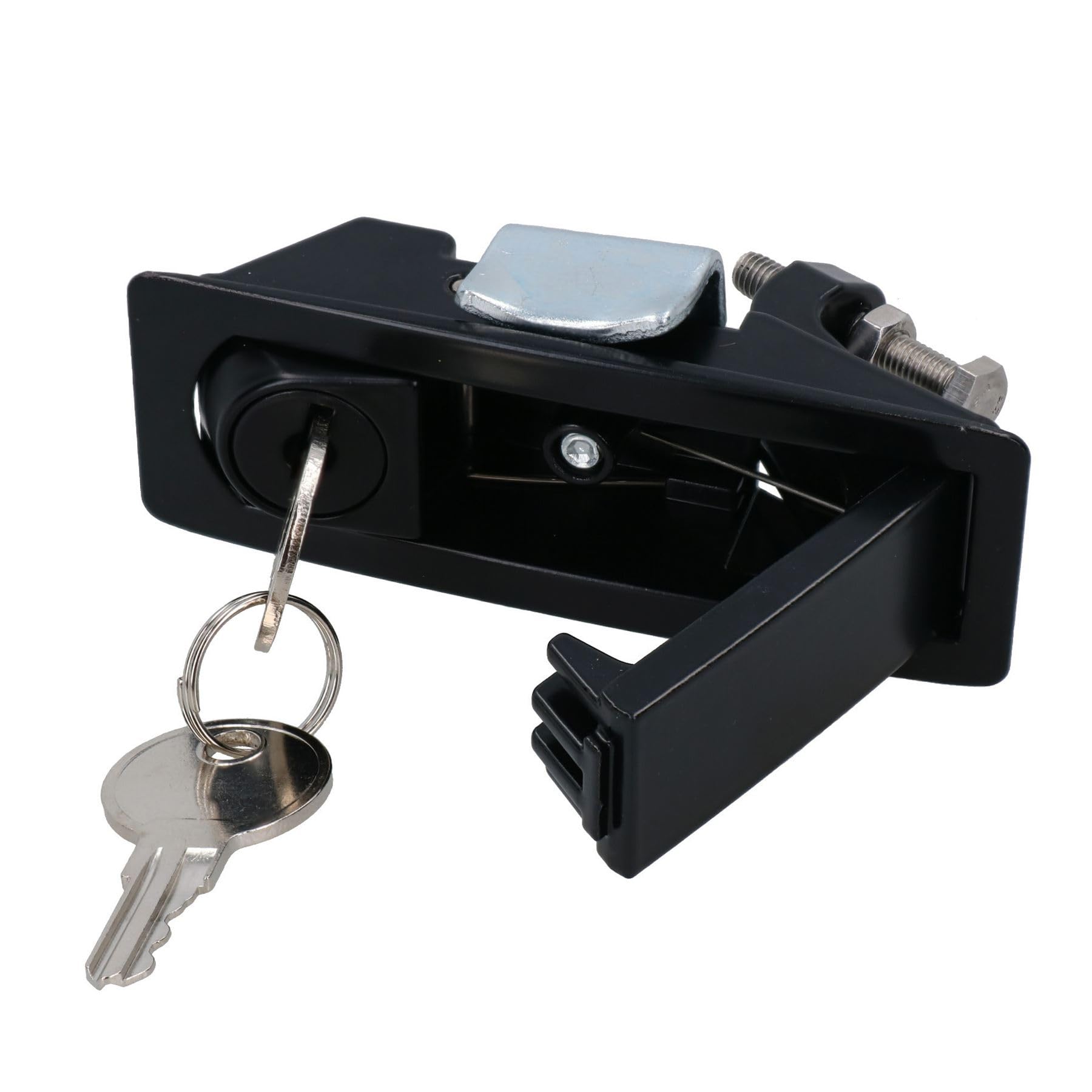 Verrou de porte à compression batteuse à clé identique pour loquet de soute