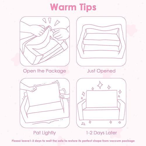 Miniatura 5 de decalsweet Sofás plegables para niños, sofá convertible 2 en 1 para niños, sofá convertible para tumbona, abatible, sofá cama para niños pequeños
