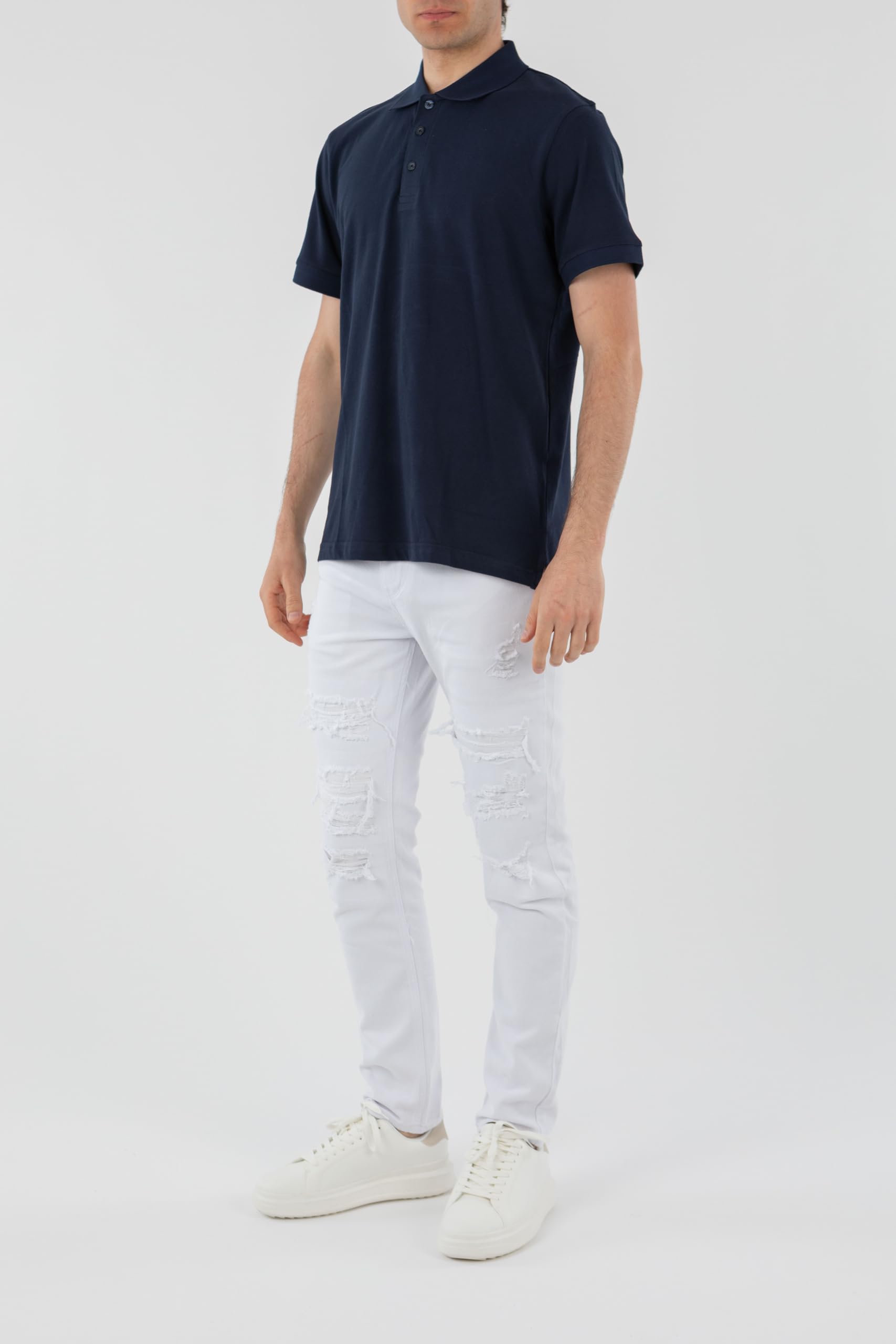 TONY BACKER Polo Uomo Manica Corta 100% Cotone Tinta Unita 8300 - 3