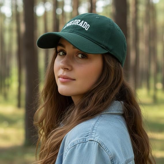 Colorado Men's 100% Cotton Baseball Cap Adjustable Hat