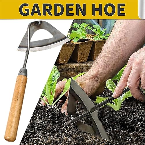 Azadón de jardín pequeño y resistente para deshierbe miniatura 4