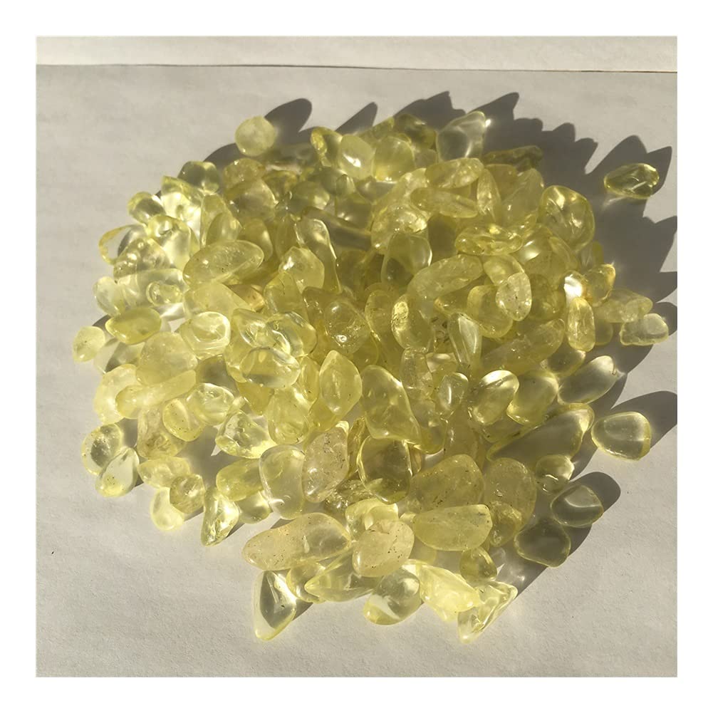 Regalo curativo, Grava de Cristal Amarillo Natural, Grava de Cristal Amarillo, Acuario, jardín, Piedra de energía curativa, decoración for decoración de la habitación (Size : 500g)