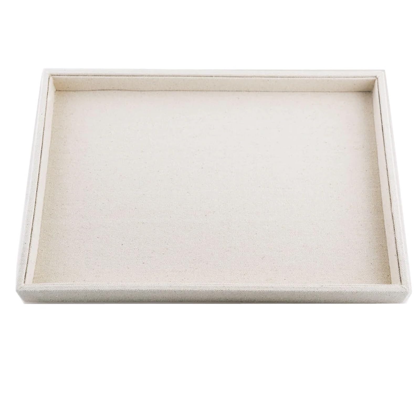 Bandejas para Joyas Bandeja Multifuncional De Lino Beige For Joyas, Organizador De Exhibición De Aretes, Caja De Almacenamiento For Aretes Y Collares para Joyas(Style 3)