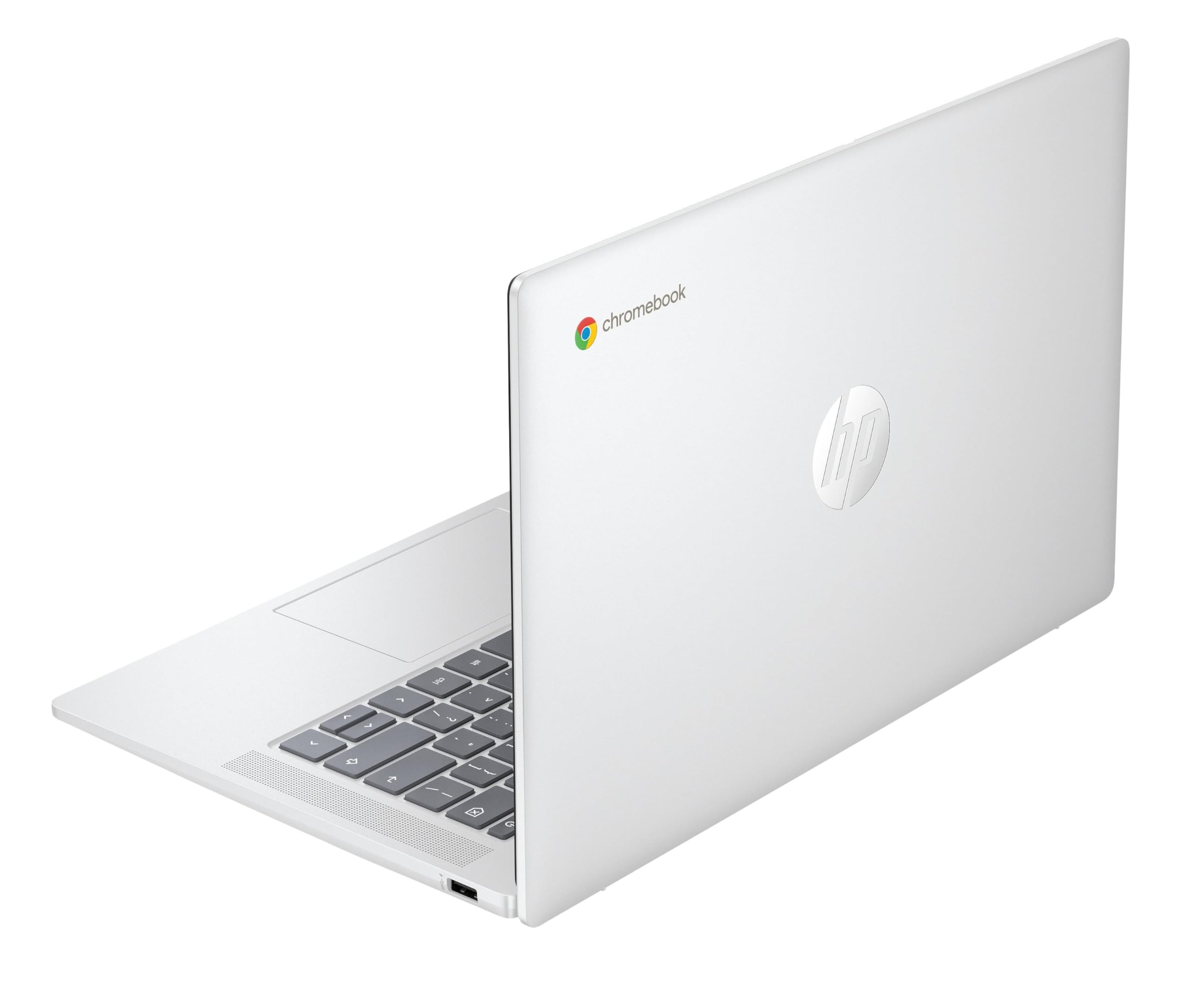 HP Chromebook 14a-nf0000slx, Notebook, Intel Processor N100, 4GB RAM, 128 GB, Grafica integrata, Display 14 FHD IPS Antiriflesso 300 nits, Laptop, ChromeOS, Portatile, Argento