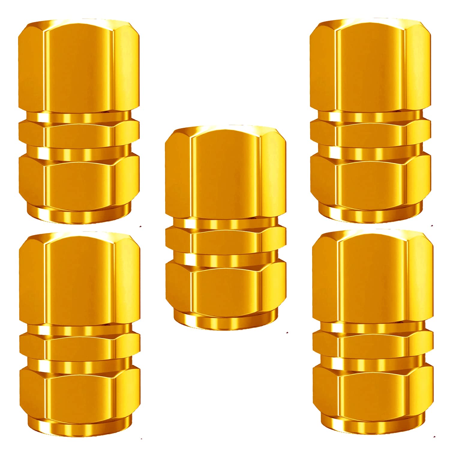 AUTOFRILL 5X Aluminum Car Wheel Universal Tire Stem Covers for Cars, SUVs, Bike and Bicycle, Trucks, Motorcycles Heavy-Duty Valve Cap (Golden) (B0BN3Q55R9) Amazon Price History, Amazon Price Tracker