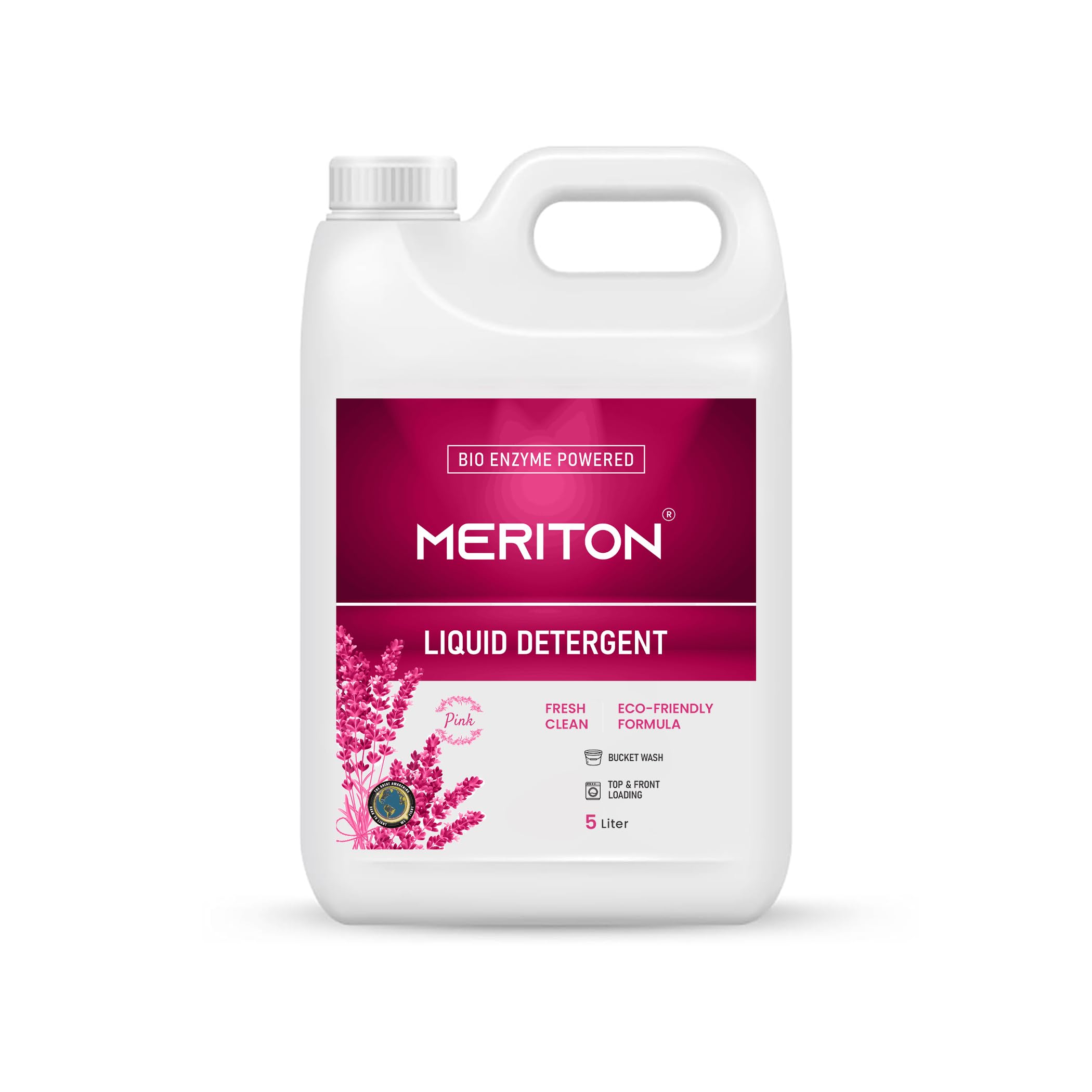 Meriton Bio Enzyme Powered Liquid Detergent - 5Liter | Eco-Friendly Formula - Non-toxic | Refreshing Fragrance | Suitable For Front & Top Load Machines-image-5