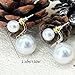 Big Pearl Stud Earrings White Round Pearls Earrings Fashion Design Faux Pearl Charm Jewerly