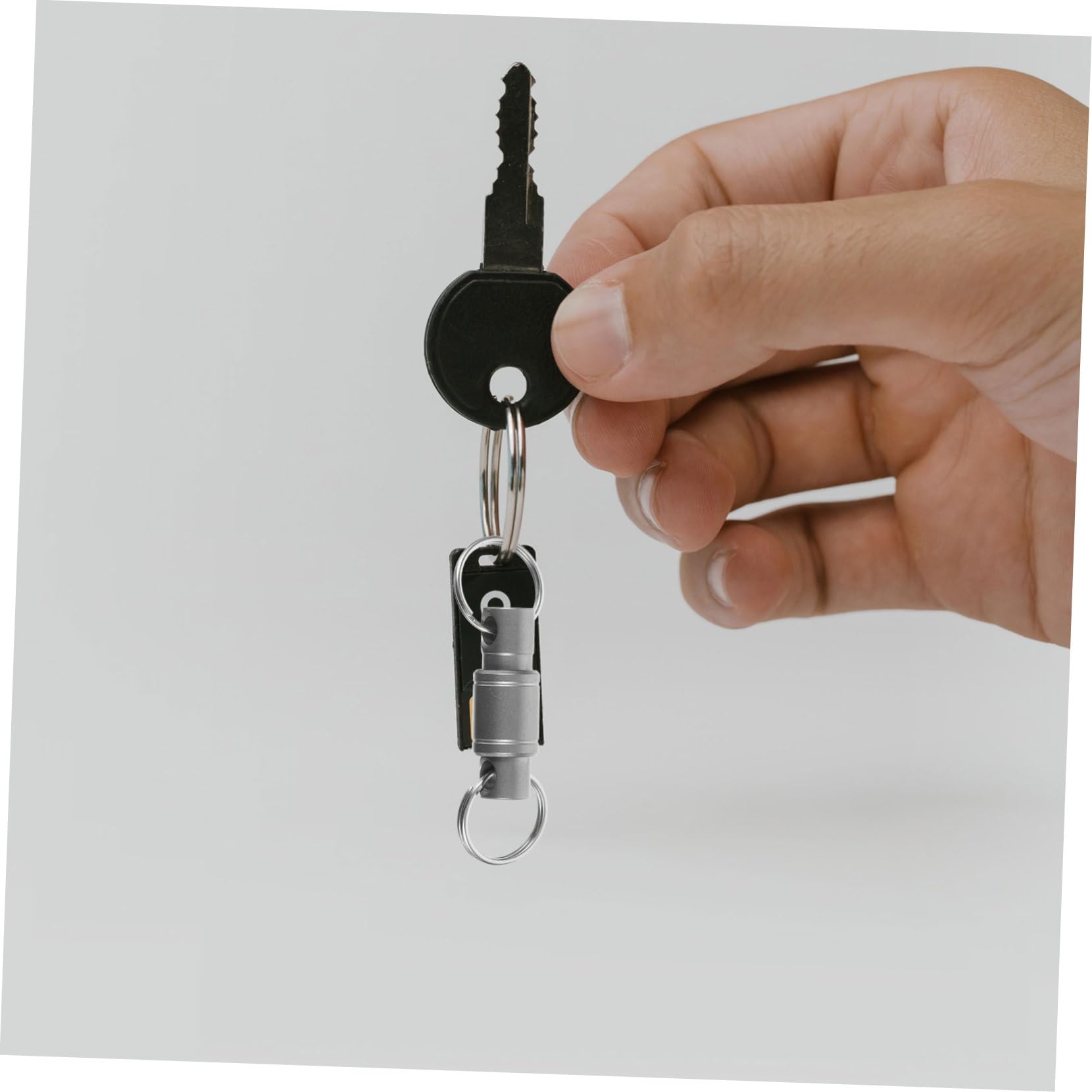TOYANDONA Llaveros de Metal Rotativos con Doble Anillo Rápido y Desmontable para Exteriores Organizador de Llaves