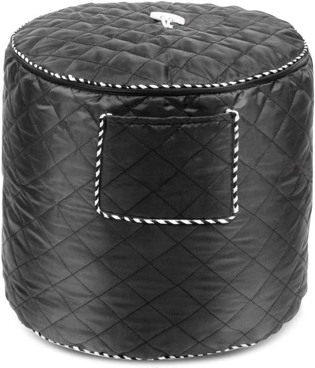Air Fryer Cover Also for 6 Quart Instant Pot and Electric Pressure Cooker with Pocket, Dust-Proof Cover for Electric Appliance (Black)