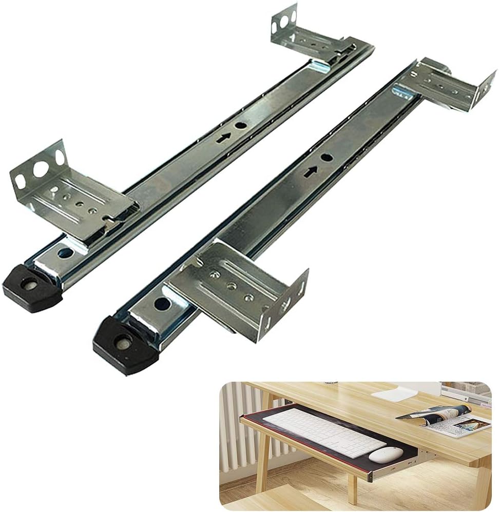 Amazon.com : Ball Bearing Keyboard Drawer Tray Slide Runners Rail Track ...