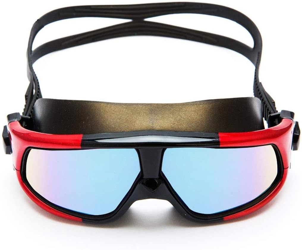 Premium Big Frame Swim Goggles, Swimming Anti Fog No Leaking with UV Protection and Clear Lens Wide-Vision for Men Women Adult Youth