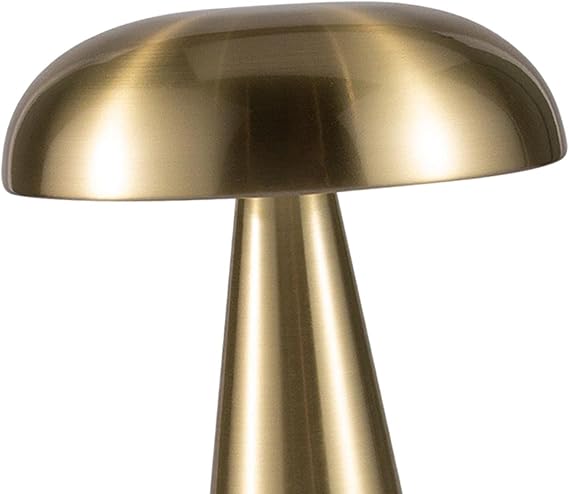 Modern Mushroom Table Lamp Touch Dimming USB LED Night Light for Kitchen, Gold [Energy Class C]