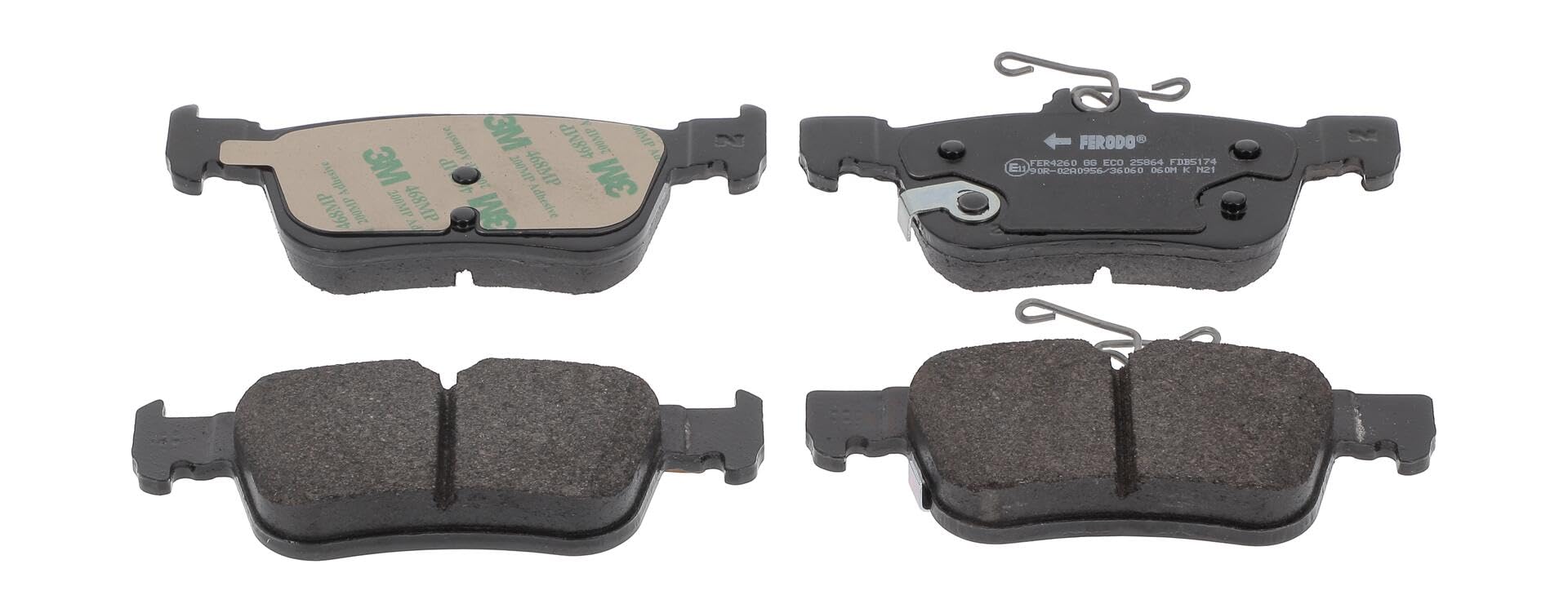 FERODO Plaquettes de freins Arrière avec indicateur d'usure Épaisseur 14,6mm sans accessoires FDB5174 Compatible avec FORD Kuga Mk2 DM2 S-Max Mk2 CJ, WA6 Focus Mk4 Turnier HP Focus Mk4 3/5 portes HN