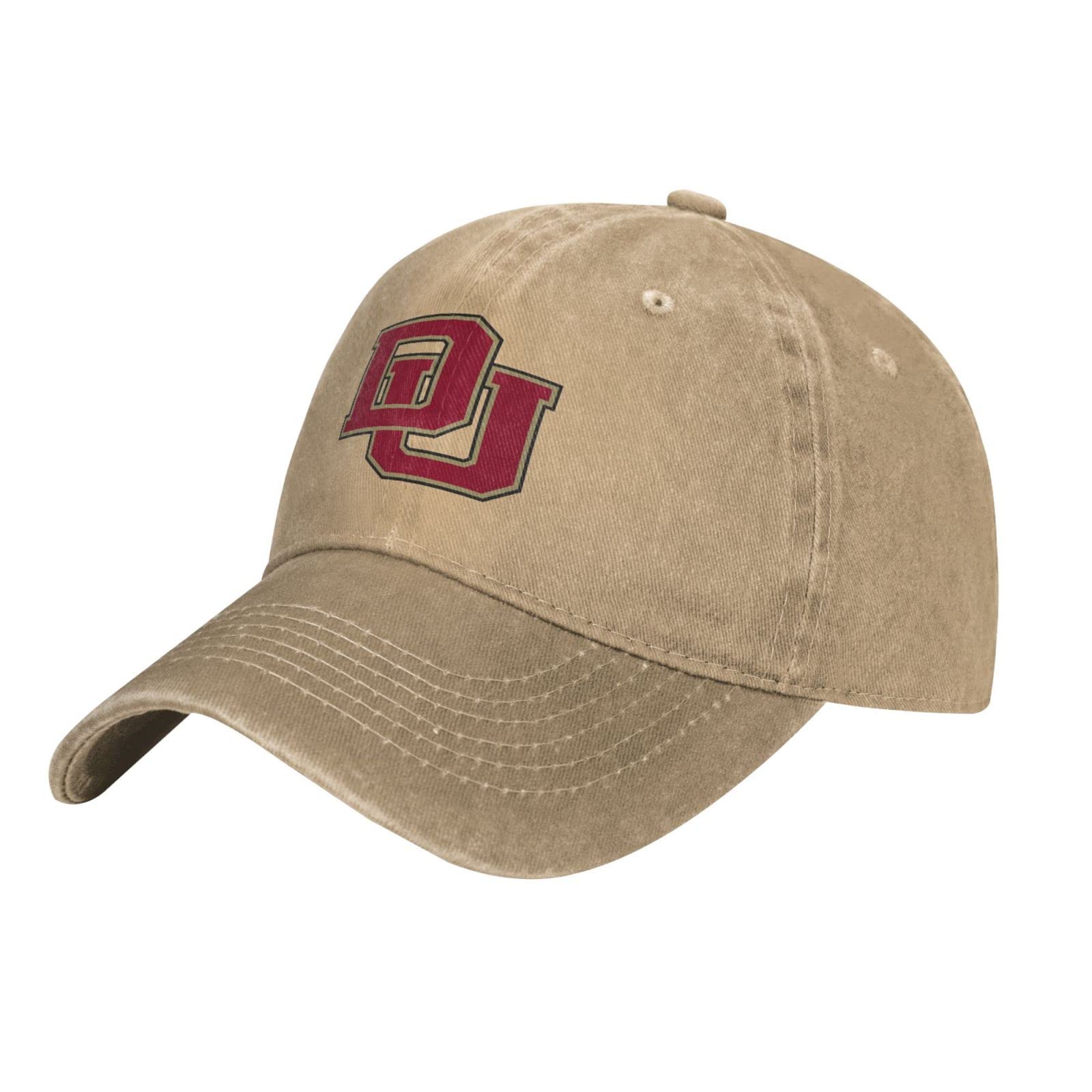 DPgUfPV University of Denver Cowboy Hats，Unisex Adjustable for Hat Baseball Cap Casquette Natural