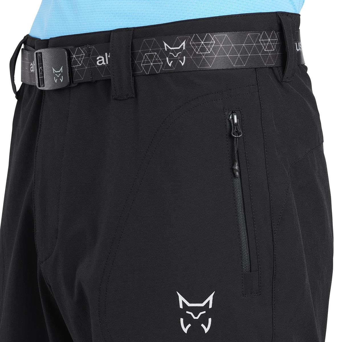ALTUS | Taupo k30 | Pantalón Corto de montaña | Pantalón Corto | Hombre (FR/ES, Letras, XL, Regular, Regular, Negro)