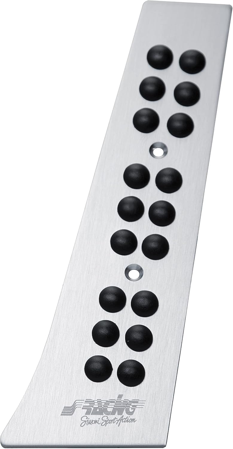 Simoni Racing 813/PW Special Chrome Aluminium Pedals with Nonslip Rubber, Black Rubber, Set of 3