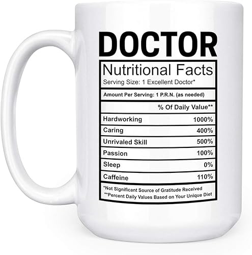 Miniatura 6 de Artisan Owl Librarian Nutritional Facts - Taza con etiqueta de ingredientes, taza de café de doble cara de lujo de 15 onzas (blanco bibliotecario)