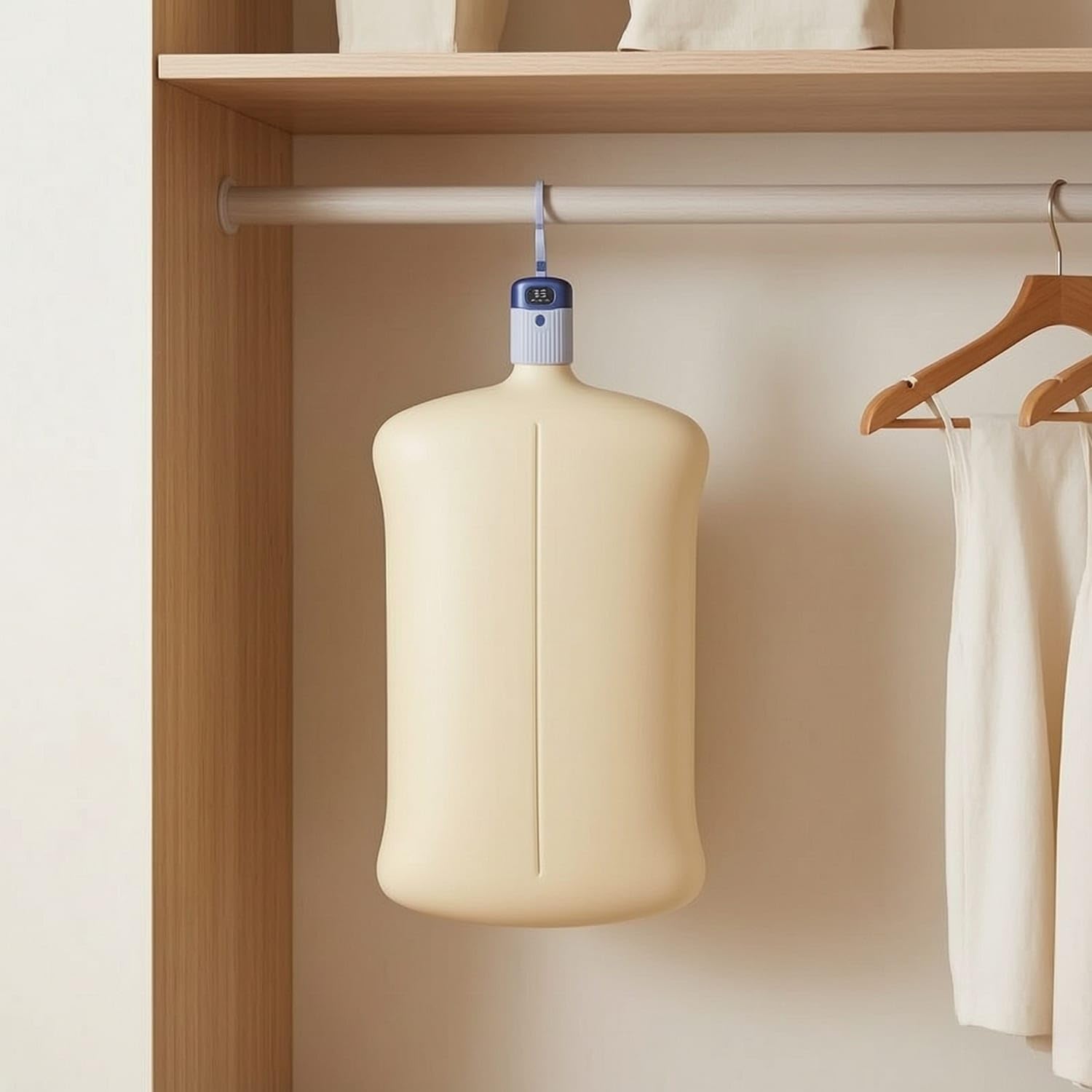 Quick Drying Electric Garment Dryer Space-Saving Hanging Dryer with Cloth Cover Small Appliance Mini for Travelers, Apartment Dwellers, Apartments, Rvs, Dorms, EU Plug-image-12