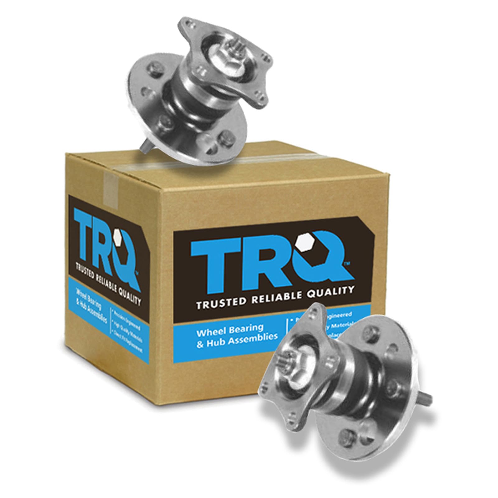 TRQ Rear Left and Right Wheel Bearing and Hub Assembly Set 2 Piece