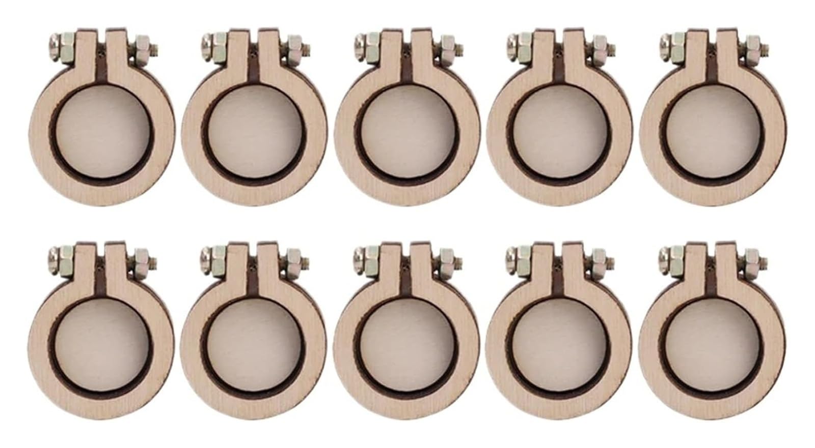 Ramki do haftowania, Tamborki do haftu 3x2,5x0,7 cm, drewniana ramka krzyżykowego, opakowanie 5–30 sztuk(10pcs)
