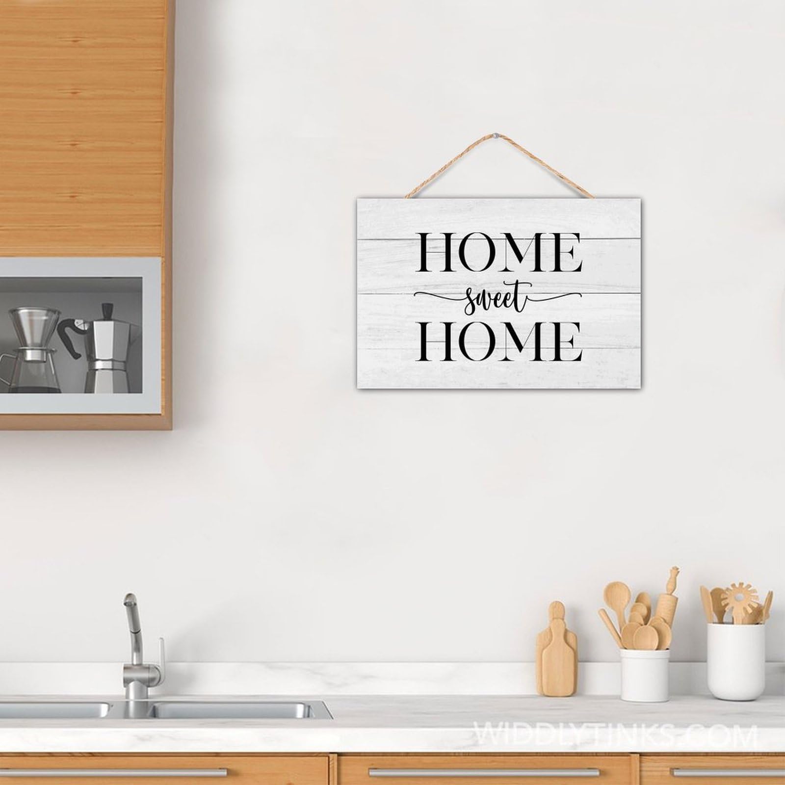 Targa In Legno Con Fenicottero E Scritta Saggezza – 20x22 Cm, MDF, Decorazione Da Parete Per Casa - 2