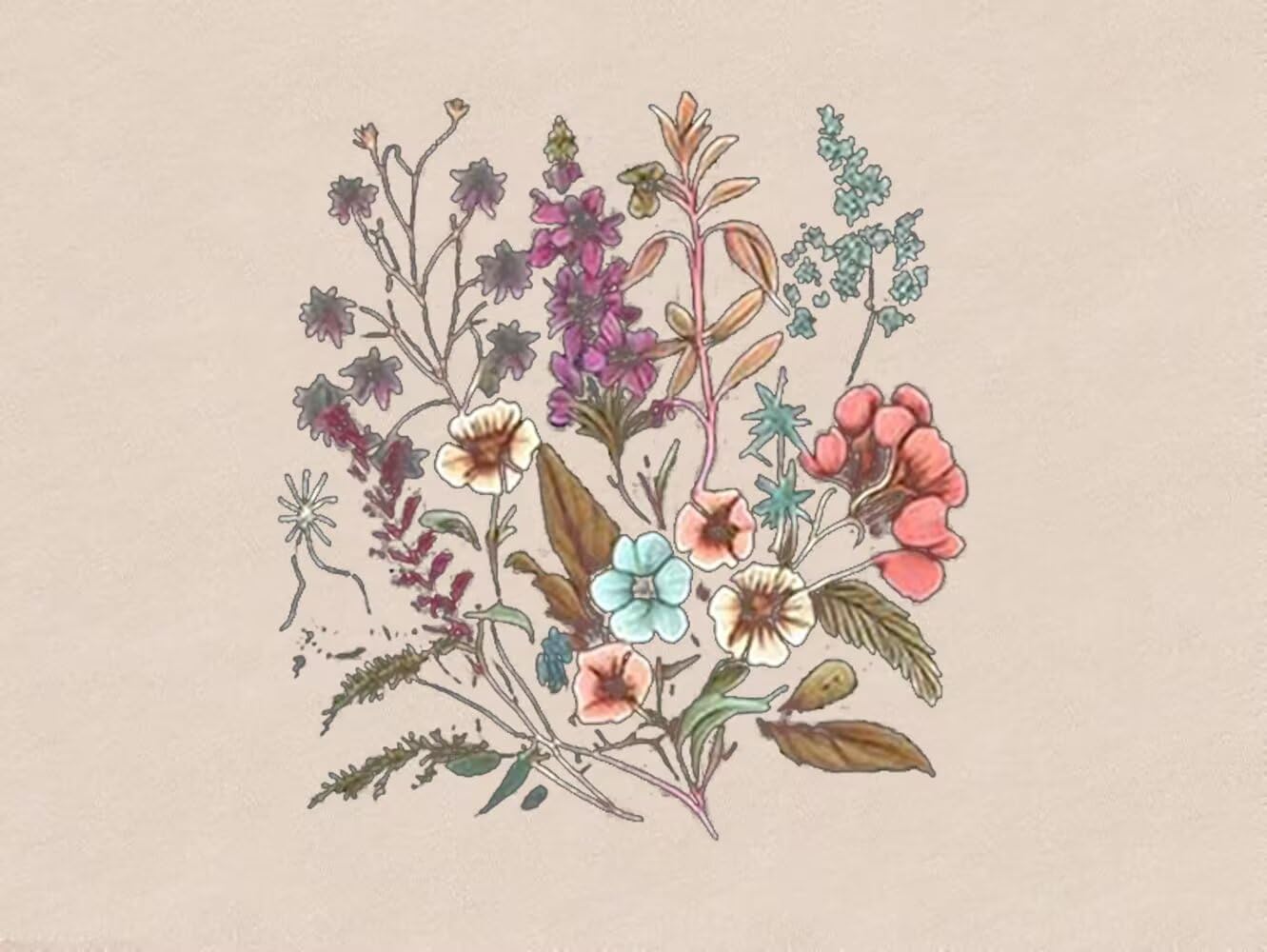 Vintage Boho Floral T Shirt for Women Cute Colorful Wildflowers Graphic Short Sleeve Fashion Girl Botanical Tee Tops - Image 5