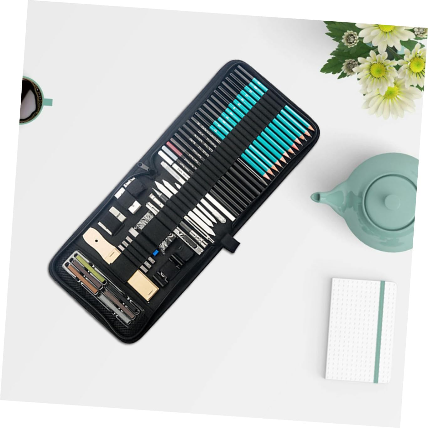 SEWOART Kit de Dibujo para Bocetos 50 Piezas, Juego de Lápices de Carbón