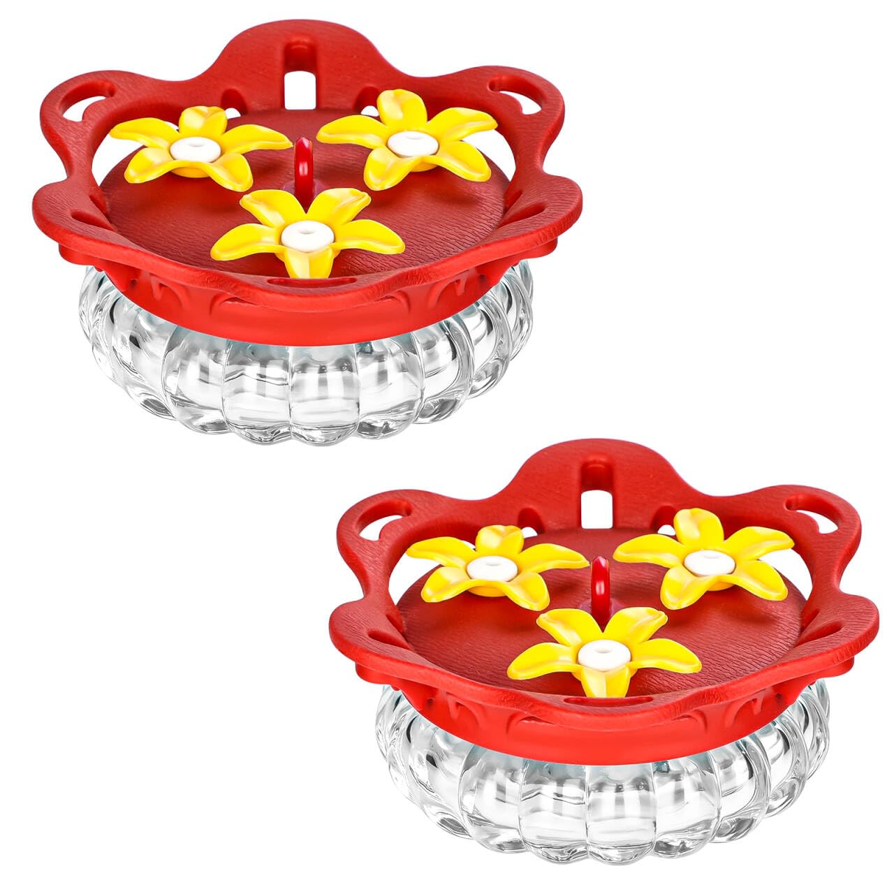 Fchstaer Set of 2 Glass Hummingbird Feeders