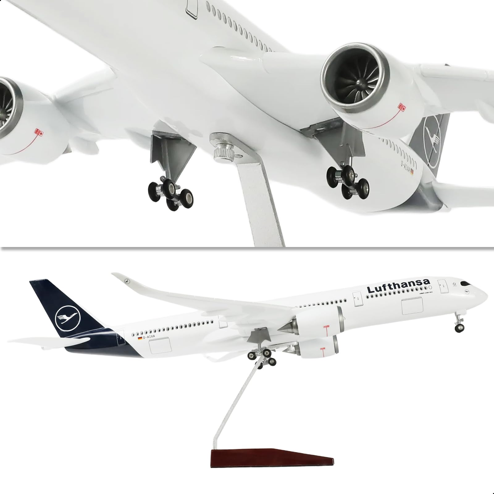 1:144 A350 Model metalowy samolot uchwyt pasuje do Lufthansy 46cm