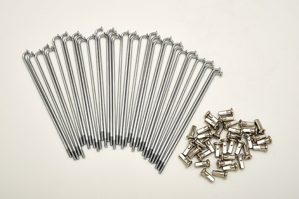 Rayons de vélo 3,0 mm robustes en acier renforcé avec nipples pour jantes exigeantes - 2
