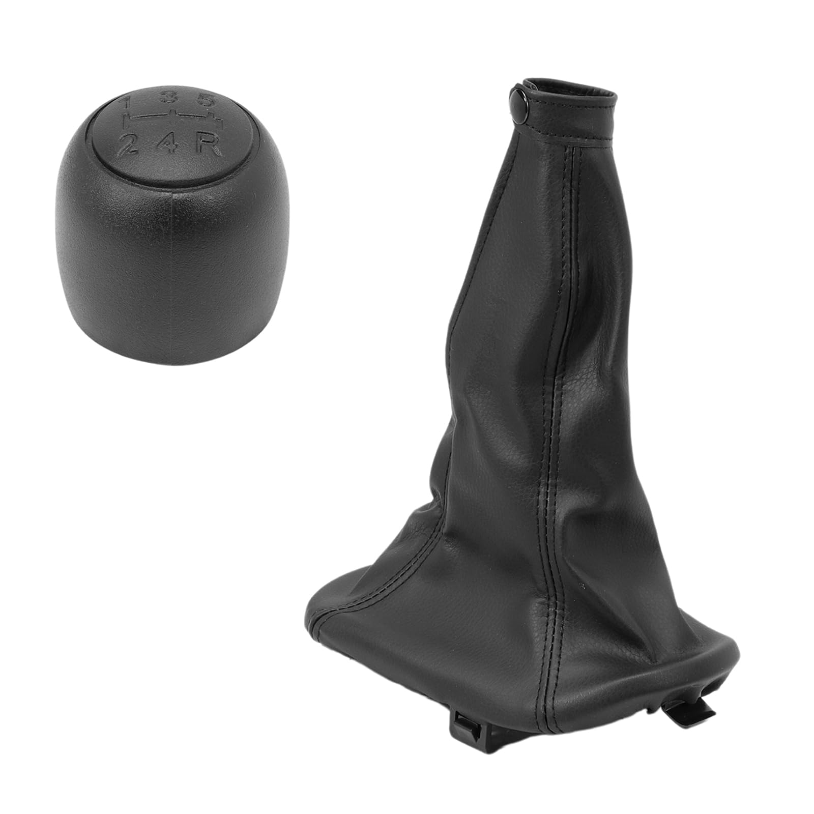Kalttoy Multicolor Auto Part For Seicento 1998-2010 Gear Shifter Knob And Leather Gaiter 735249804 Shifter Knob Gaiter Set Easy Installation Reverse Gear And Leather Replacement Car Set Automotive Accessories Easy