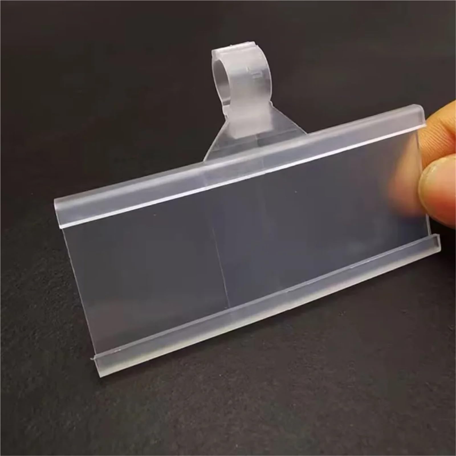 Porta segnaletica, Etichette for scaffali Supporti da appendere for cartellini del prezzo in plastica trasparente 100 pezzi for scaffalature e for libri supermercato