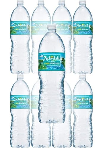 Zephyrhills Agua natural de manantial, botella de 16.9 onzas líquidas (paquete de 8, total de 135.2 onzas líquidas)