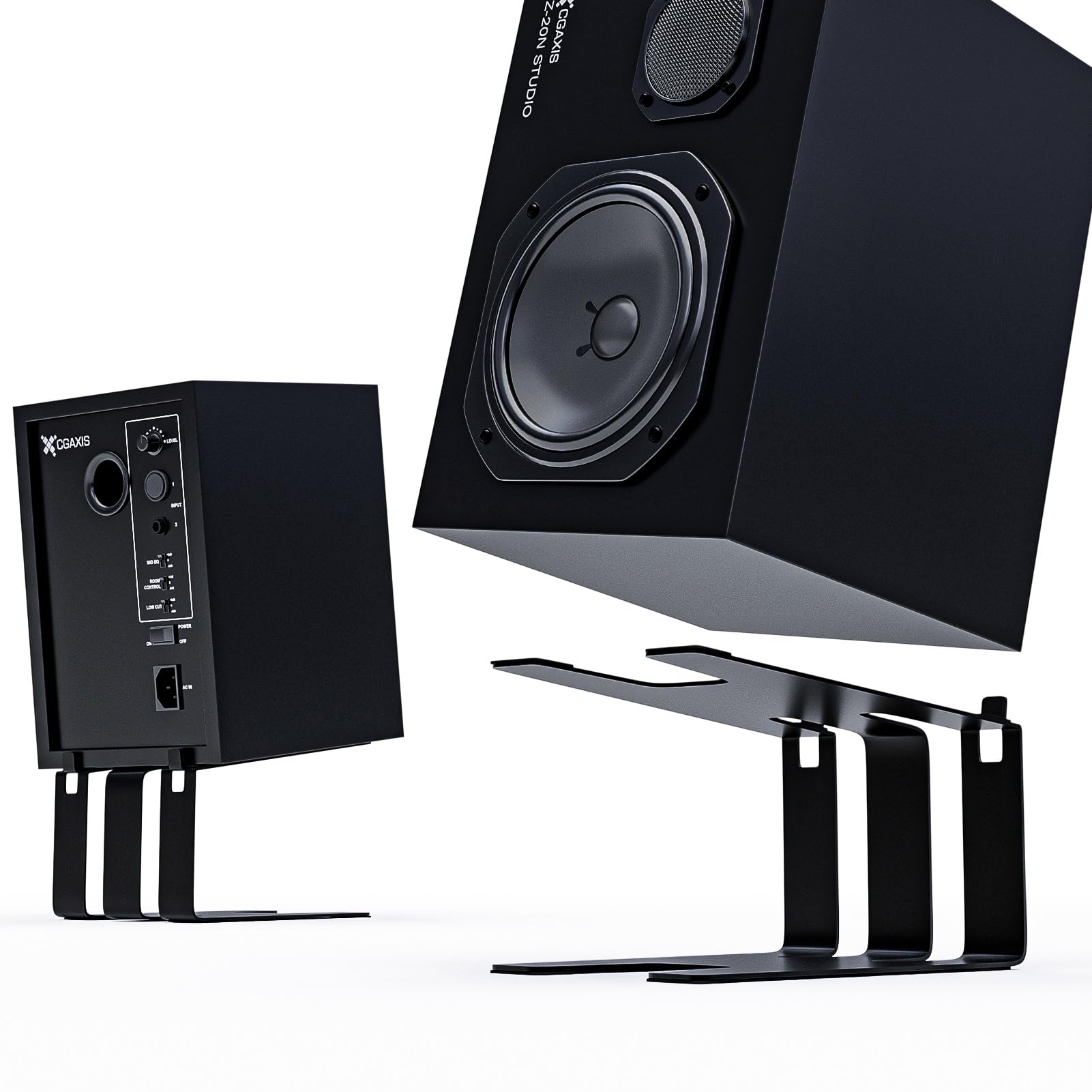 Amazon | Mukjipa AB-M スピーカースタンド 卓上 小型スピーカーアルミ 