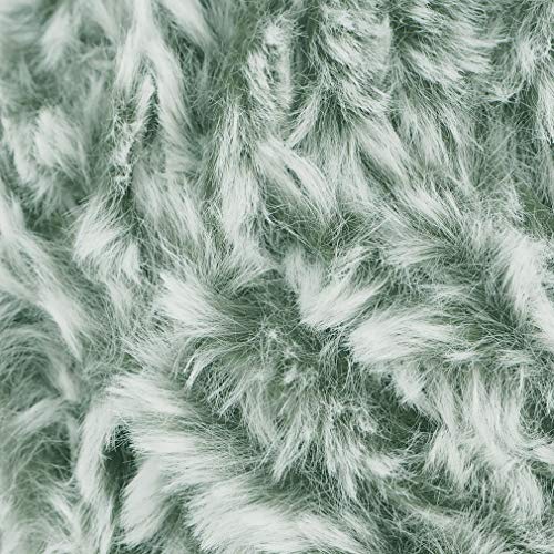 Image of NICEEC Faux Fur Yarn Super Soft, Chunky & Fluffy, Eyelash Yarn for Crochet & Knitting(Total Length 210yds /10.6oz) - Light Olive Green /300g